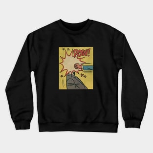 Vintage comic punch in the face Crewneck Sweatshirt